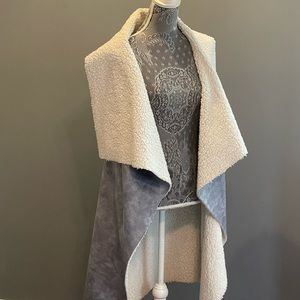 Faux Fur/Suede Vest/Cardigan